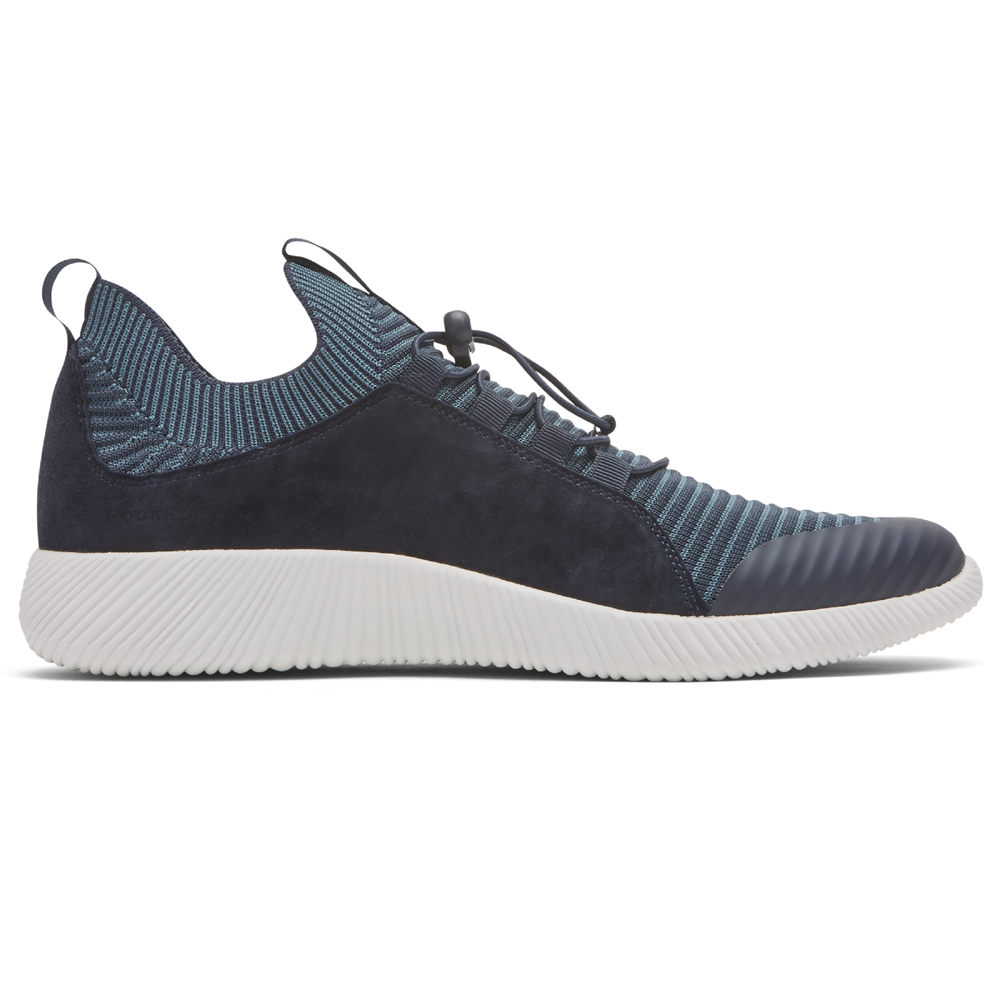 Tenis Rockport Mulher Azuis - City Lites Robyne Knit Bungee - 34278YTDU